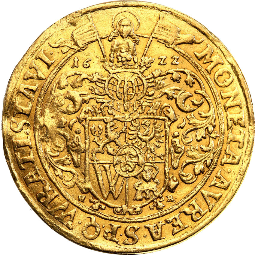 Księstwo Opolsko-Raciborskie. Ferdynand II. 3 dukaty 1622 HR, Wrocław - RZADKOŚĆ R7-R8